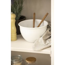  Ib Laursen Viskestykke Asger natur med smalle stvbl striber 50x70 cm