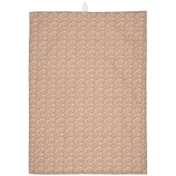 Ib Laursen - Viskestykke Beate malva med hvide og gule blomster 50x70 cm.