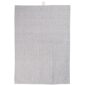 Ib Laursen Viskestykke Bertram med mrkebl og natur mlkedrengestriber 50x70 cm.