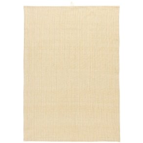 Ib Laursen Viskestykke Carla sart gul med hvide striber 50x70 cm.