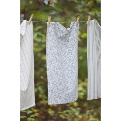 Ib Laursen Viskestykke Dorothea med stvbl blomsterranker