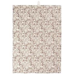 Ib Laursen Viskestykke Emilia natur med milky brown lvmnster 50x70 cm.