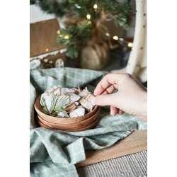 Ib Laursen - Viskestykke Holger stvgrn m/naturfarvede sm tern 50/70 cm.