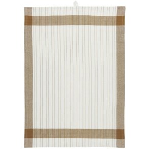 Ib Laursen Viskestykke Johan med smalle og brede brune striber 50x70 cm