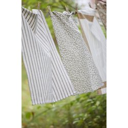 Ib Laursen Viskestykke Johan med smalle og brede brune striber 50x70 cm