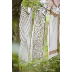 Ib Laursen Viskestykke Johan med smalle og brede brune striber 50x70 cm