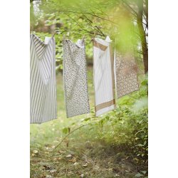 Ib Laursen Viskestykke Johan med smalle og brede brune striber 50x70 cm