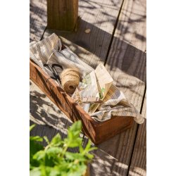 Ib Laursen Viskestykke Kasper natur mrkebl tynde striber