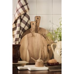 Ib Laursen Viskestykke Malthe natur med mrkebrunt stribemnster 50x70 cm.