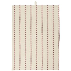 Ib Laursen - Viskestykke Marie med rde hjerter p langs 50x70cm.