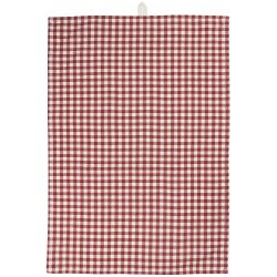 Ib Laursen Viskestykke Martha rust med naturfarvede sm tern 50x70 cm.