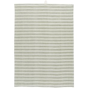 Ib Laursen Viskestykke Oliver stvgrn med hvide striber 50x70 cm.