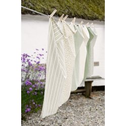 Ib Laursen Viskestykke Otto natur med smalle stvgrnne striber 50x70 cm