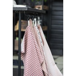 Ib Laursen Viskestykke med lille mnster i faded rose 50x70 cm