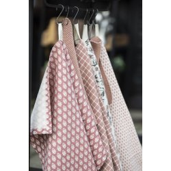 Ib Laursen Viskestykke med faded rose og grt blomstermnster
