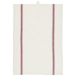 Ib Laursen Viskestykke m rde striber i siderne 50x70 cm