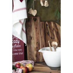 Ib Laursen Viskestykke m rde striber i siderne 50x70 cm