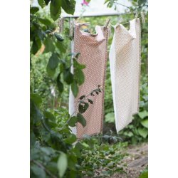 Ib Laursen - Viskestykke natur med lyserde prikker