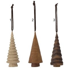 Bloomingville - Juletr - Zoran Ornament, Brun, Polyresin - 1 stk (11,5 cm.)