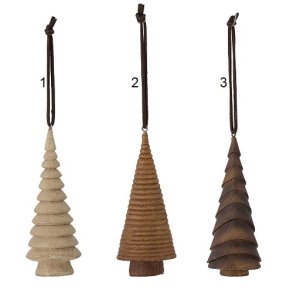 Bloomingville - Juletr - Zoran Ornament, Brun, Polyresin - 1 stk (11,5 cm.)