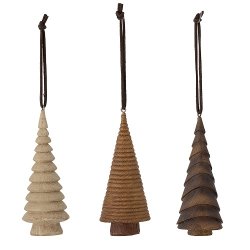 Bloomingville - Juletr - Zoran Ornament, Brun, Polyresin - 1 stk (11,5 cm.)