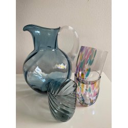 Anna Von Lipa Swirl Tumbler Glas - Blue Smoke