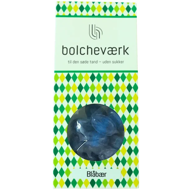 BOLCHEV�RK - Bl�b�r � Sukkerfri bolcher 100g. 