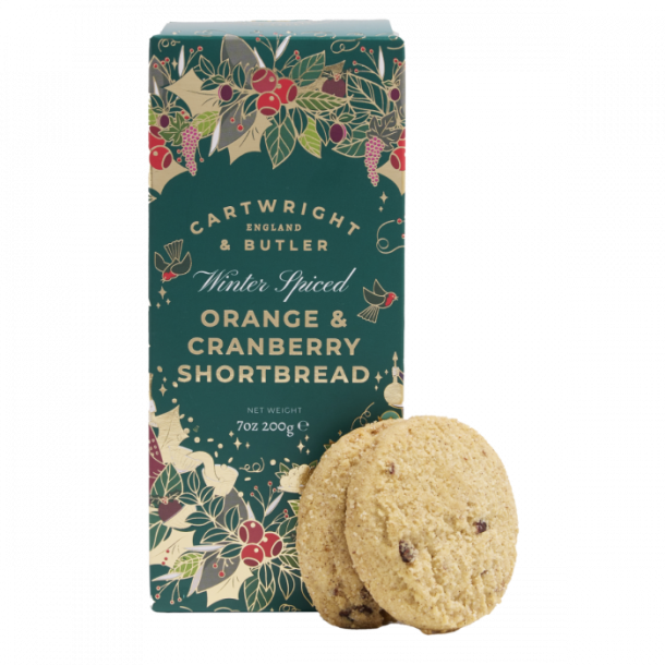 Cartwright &amp; Butler Orange &amp; Cranberry Shortbread 200g - Bedst fr 20/8