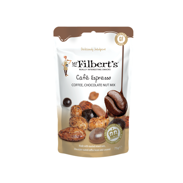 Filberts Caf� Espresso Chocolate &amp; Coffee Nut Mix 75g