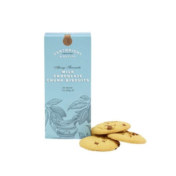 Cartwright &amp; Butler Milk Chocolate Chunk Biscuits in Carton 200 g