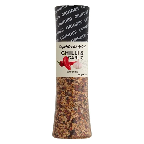 Cape Herb &amp; Spice - salt kvrn med chili og hvidlg 190g