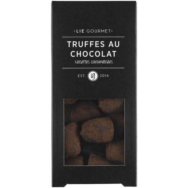 Lie Gourmet Chokolade Trfler med karamelliseret hasselnd, 110g. 