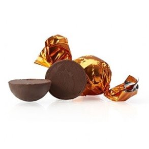 Cocoture - Orange fyldt chokoladekugle 70% mrk chokolade med chokocream - 1 stk 13g