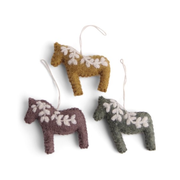 Gry &amp; Sif - Dala Horses Colorful - set of 3