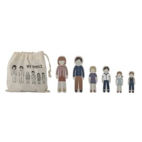 Bloomingville Mini - Wilton Legetj familie, Brun, MDF