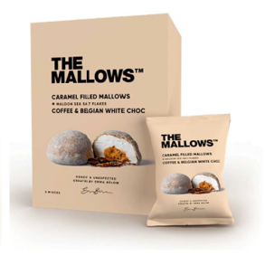 The Mallows Fyldte skumfiduser med kaffe og hvid chokolade, 80g. 