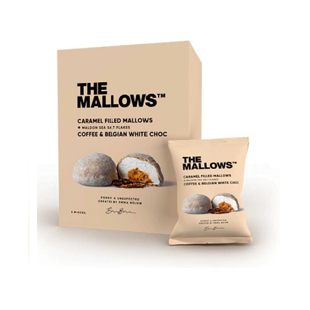 The Mallows Fyldte skumfiduser med kaffe og hvid chokolade, 80g. 