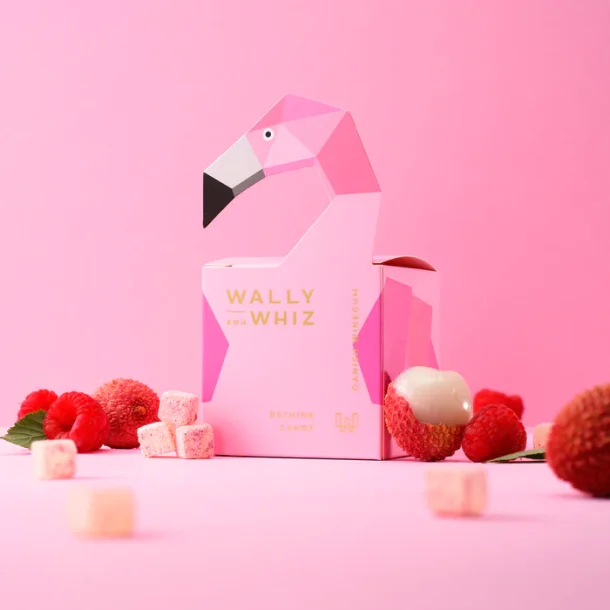 Wally og Whiz - LYSERD FLAMINGO MED HIBISCUS OG HINDBR, 140G