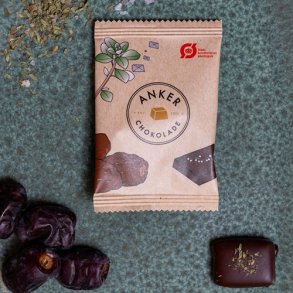 Anker Chokolade Flowpack - Dadel med m�rk chokolade 10g 