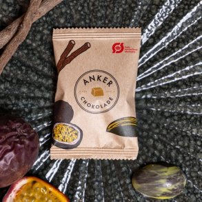 Anker Chokolade Flowpack - Passionsfrugt / lakrids / m�lkechokolade 9g 
