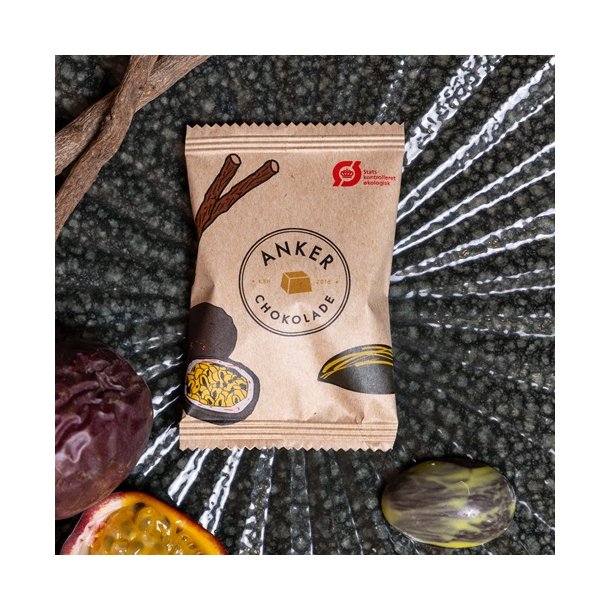 Anker Chokolade Flowpack - Passionsfrugt / lakrids / m�lkechokolade 9g 