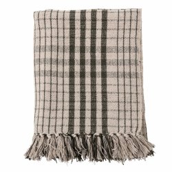 Bloomingville - Fryd Plaid, tppe, Grn, Genanvendt Bomuld