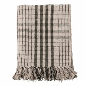 Bloomingville - Fryd Plaid, tppe, Grn, Genanvendt Bomuld