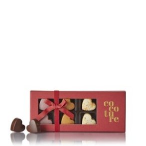 Cocoture - 8stk. fyldte chokoladehjerter i rd - 72g