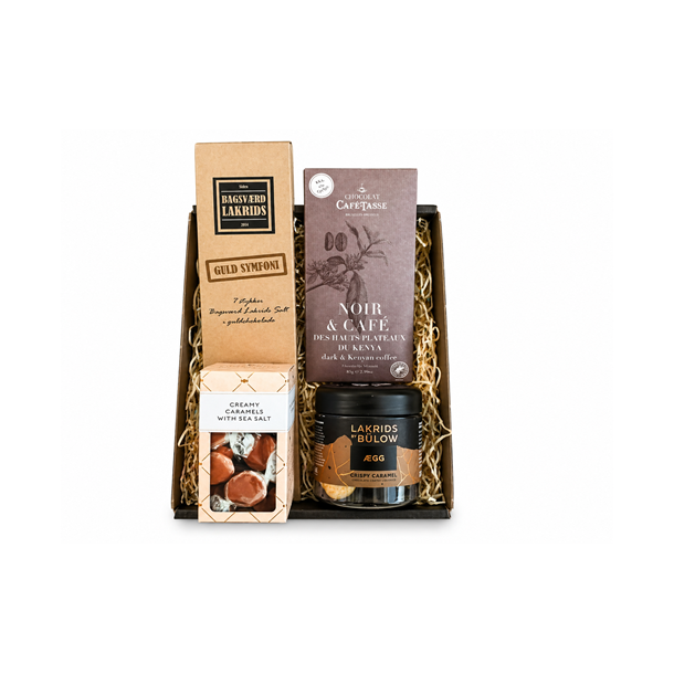 Gave�ske med chokolade, lakrids og karamel