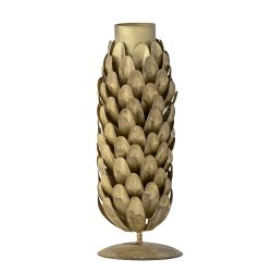 Bloomingville - Geraldine Lysestage, Brass, Metal - stor 13,5 cm