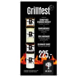 Grill GRILL FEST box - med sovs, aioli, sennep og marinade.
