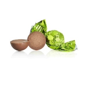 Cocoture - lysegrn fyldt chokoladekugle - med lakrids - 1 stk - 13g