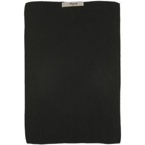 Ib Laursen Hndklde Mynte strikket Pure Black 40x60 cm.