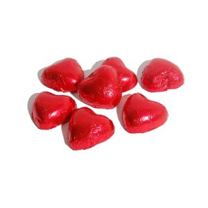 Cocoture - M�rk chokolade hjerte i r�d folie 1 stk. 8g